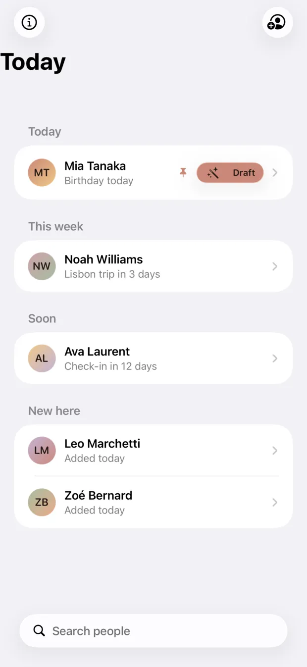 Today feed